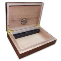 Angelo Mini Dark Burl Humidor - up to 4 cigars capacity